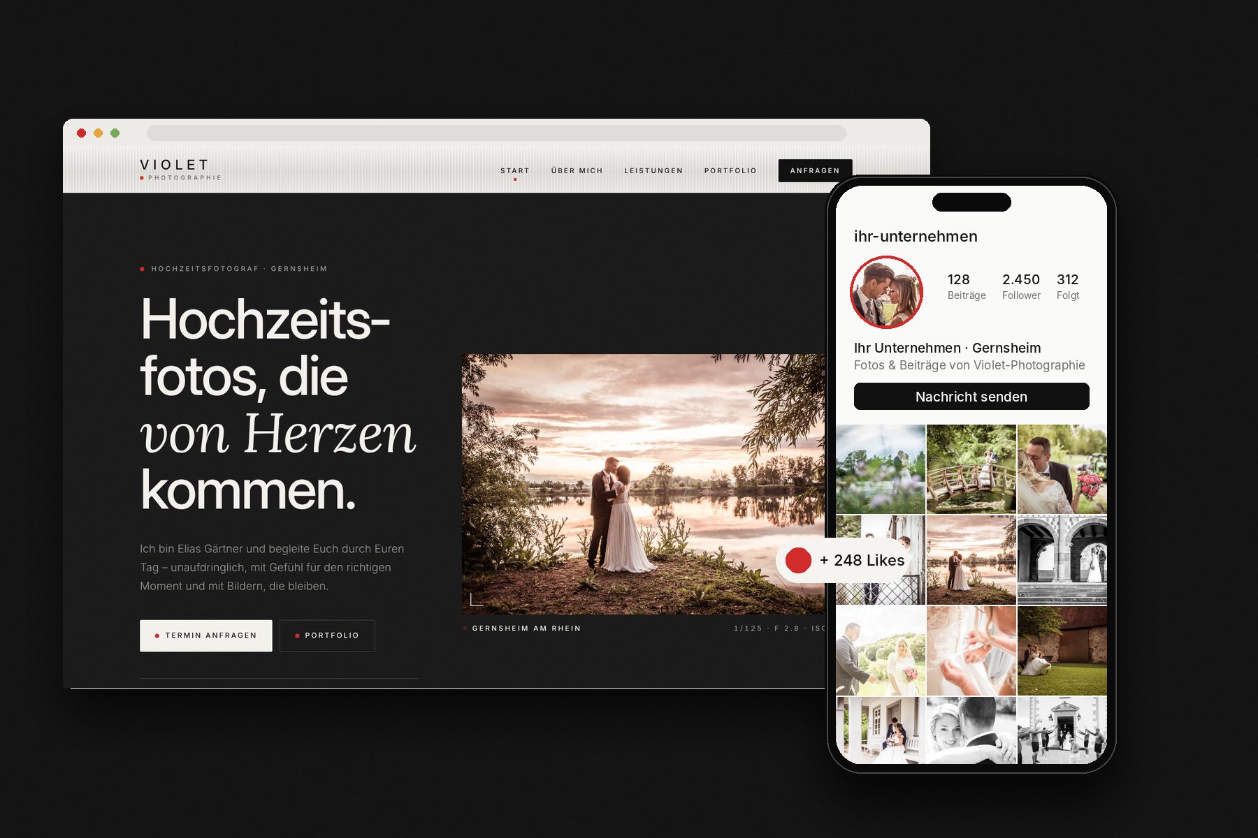 Hochzeitsfoto von Elias Gärtner – Violet-Photographie